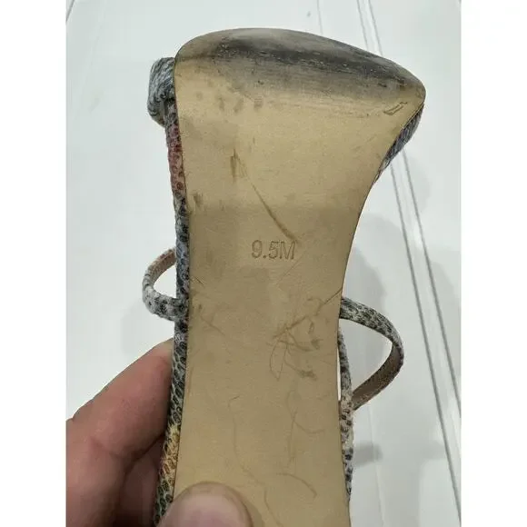 Steve Madden Multi Color Carrson Snake Skin Heels Size 9.5M - Picture 10 of 10